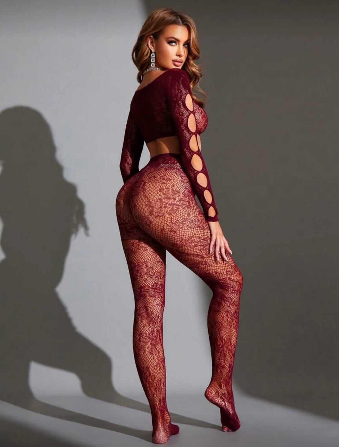 Malla Burdeos en set