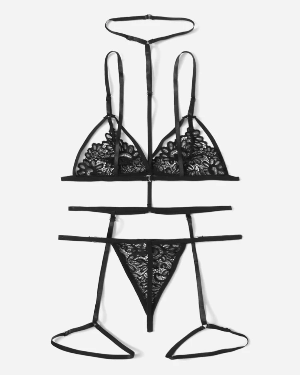 Set de encaje con gargantilla