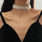 Collar con perla artificial