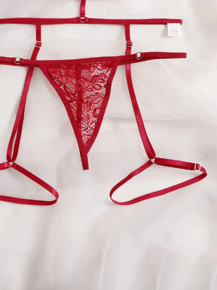 Set de lencería encaje con gargantilla